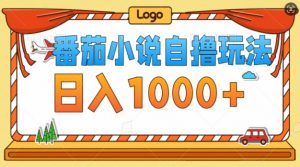 番茄小说自撸玩法，不看播放量，不看视频质量，每天几张-哦耶社群