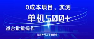 男粉引流项目，单机一天几张，无需养鸡上手及操作-哦耶社群