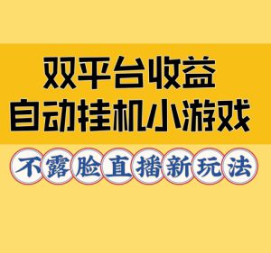 双平台收益自动挂JI小小游戏，不露脸直播新玩法-哦耶社群