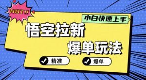 悟空拉新爆单玩法，精准引流，小白分分钟上手-哦耶社群