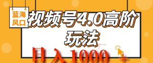 2024视频号4.0高阶变现项目，蓝海风口，日入1k-哦耶社群
