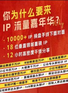 群响IP流量嘉年华，​现场视频+IP江湖2024典藏版PPT-哦耶社群