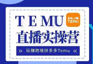 Temu直播实战营，玩赚跨境拼多多Temu，国内电商卷就出海赚美金-哦耶社群