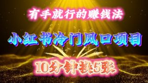 每天 10 分钟，小红书冷门风口项目开启，有手就行的搬运赚钱法，小白日入500 +【揭秘】-哦耶社群