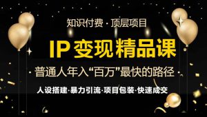 （13297期）IP变现最新精品课程，知识付费全流程+最强引流术+小白避坑指南-哦耶社群