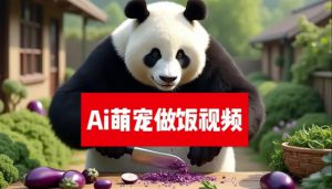 最新萌宠赛道，AI猫咪做饭视频，暴力变现日入500+，全流程拆解【揭秘】-哦耶社群