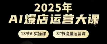 2025年AI爆店运营大课，13节AI实操课+37节流量运营课-哦耶社群