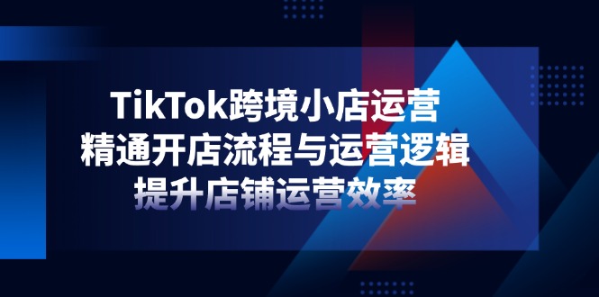 （14369期）TikTok跨境小店运营，精通开店流程与运营逻辑，提升店铺运营效率-哦耶社群