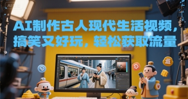 AI制作古人现代生活视频，搞笑又好玩，轻松获取流量-哦耶社群