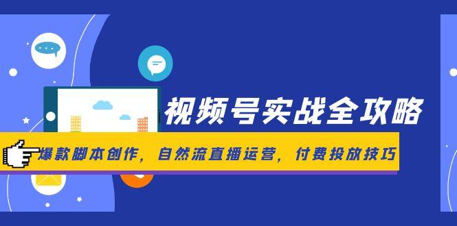 （14925期）视频号实战全攻略，爆款脚本创作，自然流直播运营，付费投放技巧-哦耶社群
