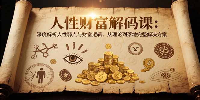 （15434期）人性财富解码课6.0：深度解析人性弱点与财富逻辑，理论到落地完整解决方案-哦耶社群