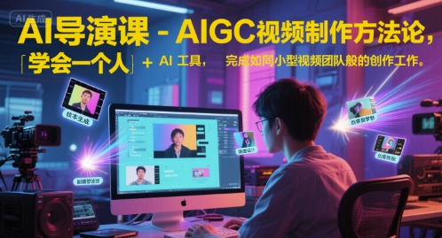 AI导演课-AIGC视频制作方法论，学会一个人+AI工具，完成如同小型视频团队般的创作工作，实现导演梦-哦耶社群