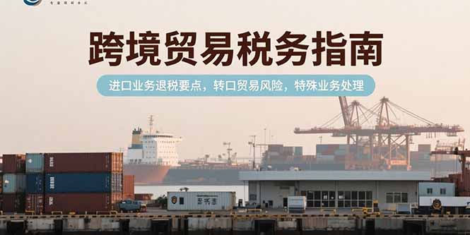 （15381期）跨境贸易税务指南，进口业务退税要点，转口贸易风险，特殊业务处理-哦耶社群