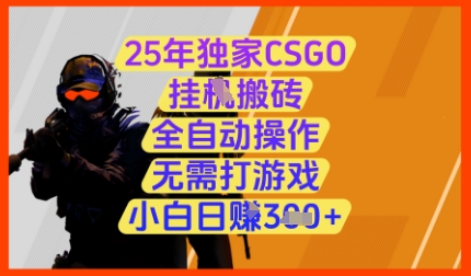 25年独家CSGO挂G搬砖，全自动操作，无需打游戏，小白日入3张+【揭秘】-哦耶社群
