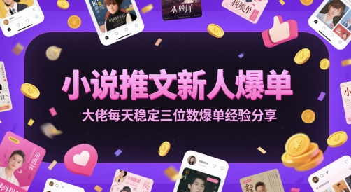小说推文新人爆单大佬每天稳定三位数爆单经验分享-哦耶社群