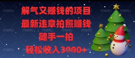 解气又挣钱的项目，最新违章拍照挣钱，随手一拍，轻松收入多张【揭秘】-哦耶社群