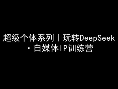 超级个体系列，玩转DeepSeek·自媒体IP训练营，deepseek教程-哦耶社群