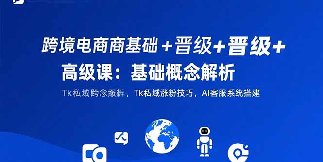（15496期）跨境电商基础+晋级+高级课：基础概念解析,Tk私域涨粉技巧,AI客服系统搭建-哦耶社群
