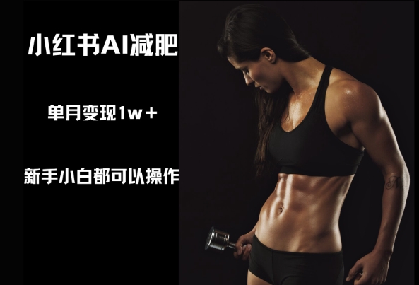 小红书AI减肥，新手小白都可以操作，单月变现1w+-哦耶社群