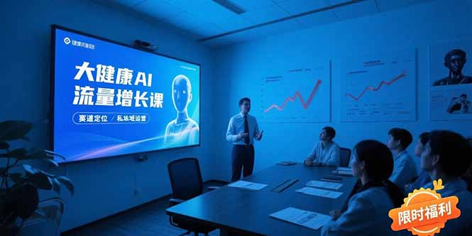（15396期）大健康AI流量增长课，赛道定位方法论，AI数字人内容生产，私域转化运营...-哦耶社群