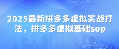 2025最新拼多多虚拟实战打法，拼多多虚拟基础sop-哦耶社群