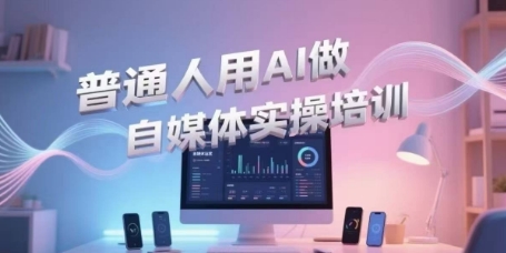 普通人用AI做自媒体实操培训，普通人一个人用ai做自媒体，视频制作、短视频引流、直播带货，轻松入门-哦耶社群