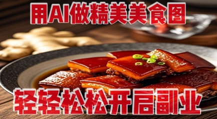 用AI做精美美食图，无需专业设备拍摄，轻轻松松开启副业-哦耶社群