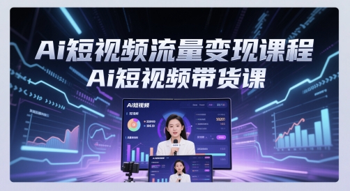 Ai短视频流量变现课程，Ai短视频带货课-哦耶社群