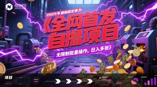 全网首发，2025年最新稳定暴力全自动自撸项目，无限制批量操作，日入多张【揭秘】-哦耶社群