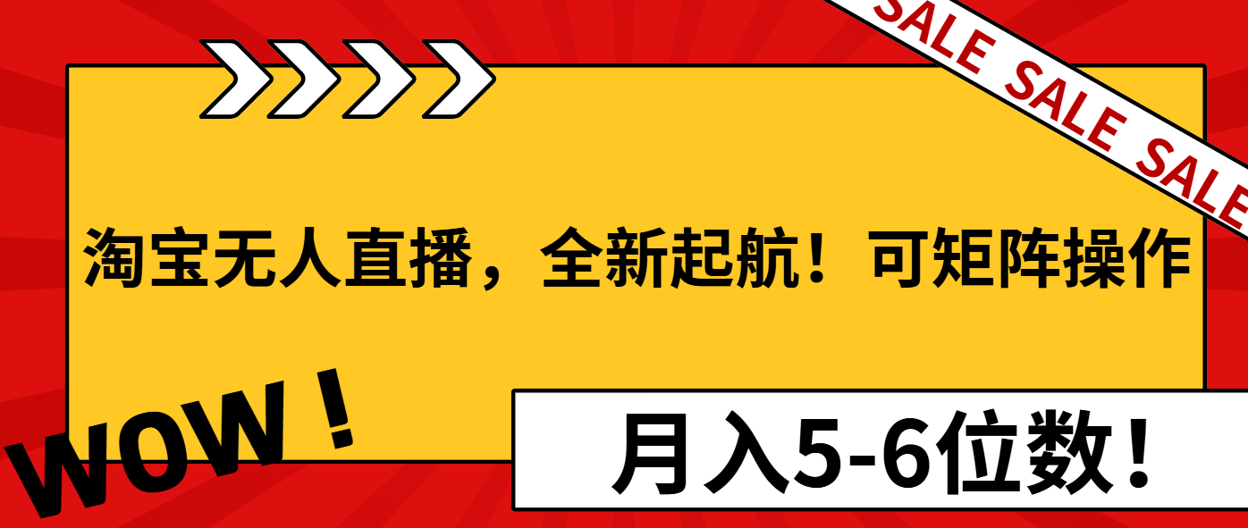 （13946期）淘宝无人直播，全新起航！可矩阵操作，月入5-6位数！-哦耶社群