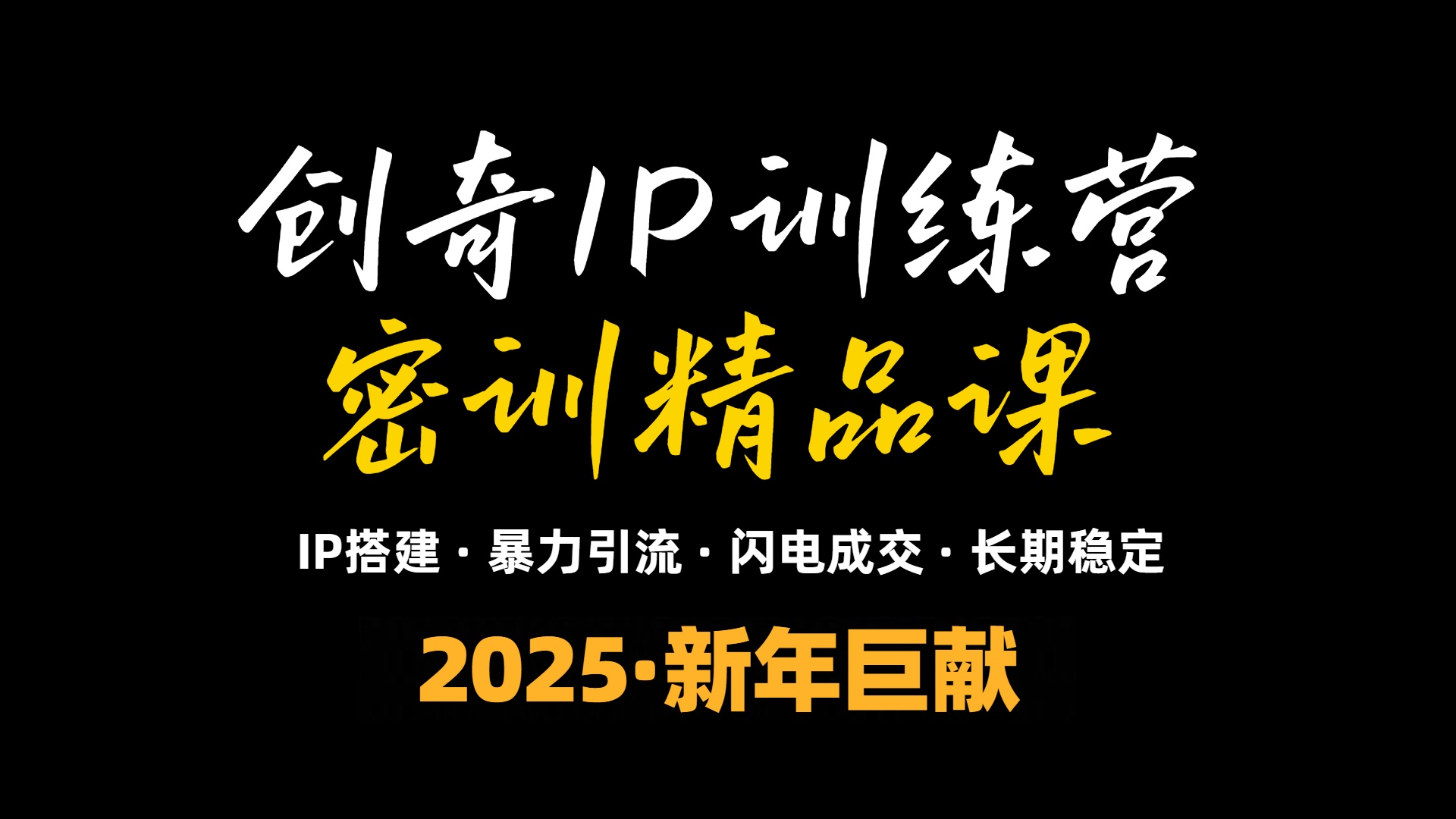 （13898期）2025年“知识付费IP训练营”小白避坑年赚百万，暴力引流，闪电成交-哦耶社群