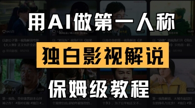 用AI做第一人称独白影视解说，手把手教学，保姆级教程-哦耶社群