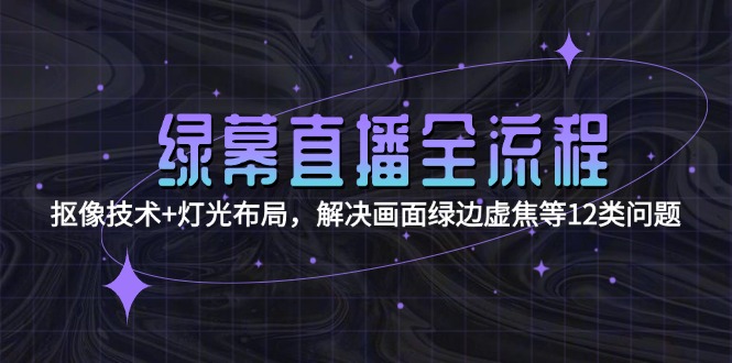 （15044期）绿幕直播全流程：抠像技术+灯光布局，解决画面绿边虚焦等12类问题-哦耶社群