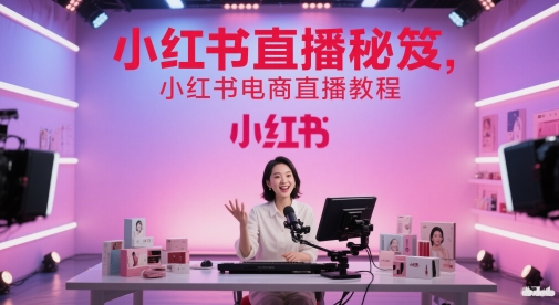 小红书直播秘笈，小红书电商直播教程-哦耶社群