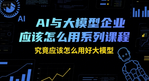 AI与大模型企业应该怎么用系列课程，究竟应该怎么用好大模型-哦耶社群
