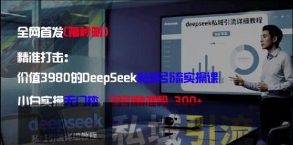 精准打击：价值3980的DeepSeek私域引流实操课，小白实操无门槛，日引精准粉300+-哦耶社群