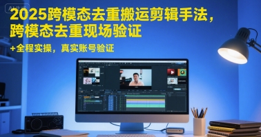 2025跨模态去重搬运剪辑手法，跨模态去重现场验证 +全程实操，真实账号验证-哦耶社群