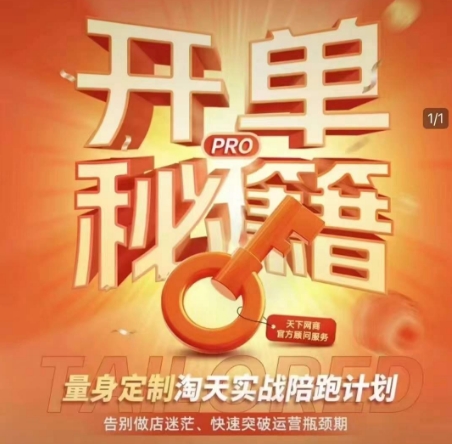 淘宝开单秘籍PRO，量身定制淘天实战陪跑计划，告别做店迷茫、快速突破运营瓶颈期-哦耶社群