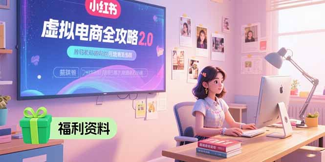 （15387期）虚拟电商全攻略2.0，开店选品实操流程，账号定位、货源发布、笔记发布技巧-哦耶社群