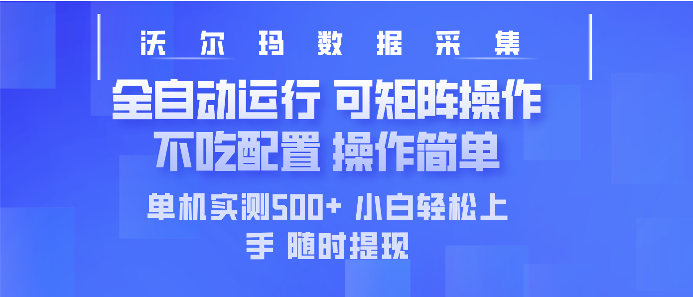 （14560期）最新沃尔玛平台采集 全自动运行 可矩阵单机实测500+ 操作简单-哦耶社群