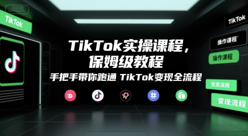 TikTok实操课程，保姆级教程，手把手带你跑通TikTok变现全流程-哦耶社群
