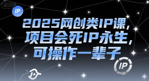 2025网创类IP课，项目会死IP永生，可操作一辈子-哦耶社群
