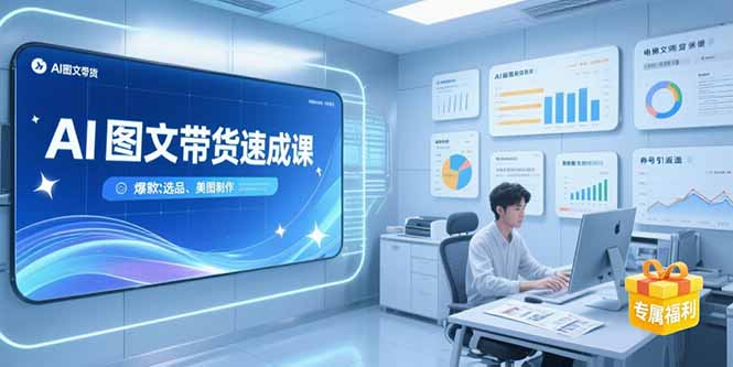 （15416期）AI图文带货速成课，养号引流秘籍，爆款选品策略，美图制作全流程-哦耶社群